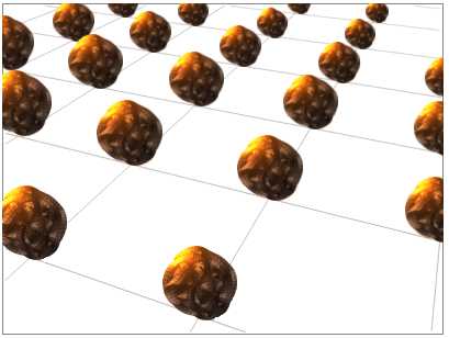 Representation of nine dimensions with Calabi Yau shapes [Wikimedia Commons: Nina Hermitschek]