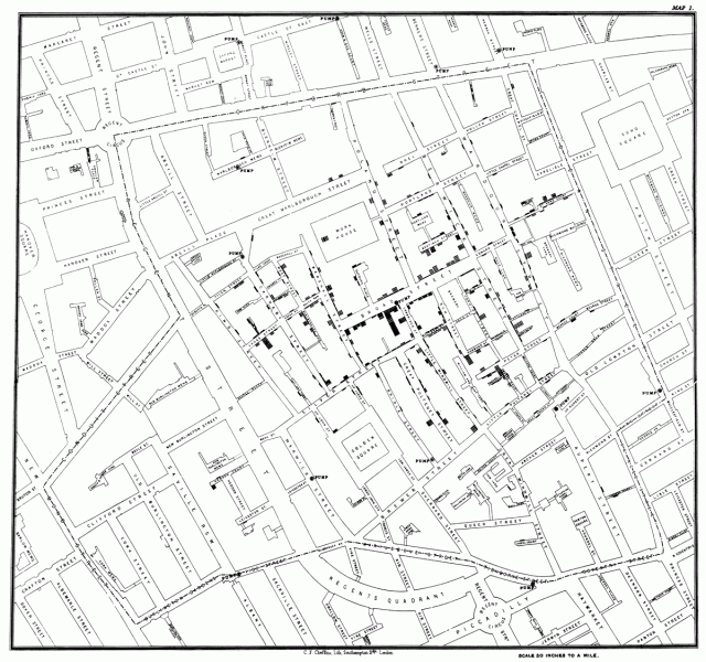 John Snow’s Maps of the Broad Street Cholera Outbreak