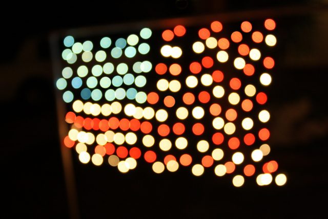 american flag lights