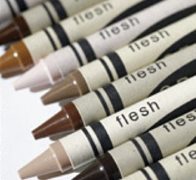Racial diversity of groups can influence decision making. [Flesh colored crayons.  CREDIT: CROSSROADS OF FREMONT, CA]