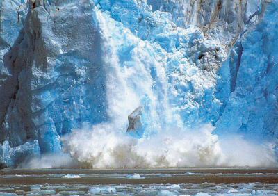 Glacier calving. [CREDIT: European Space Agency]
