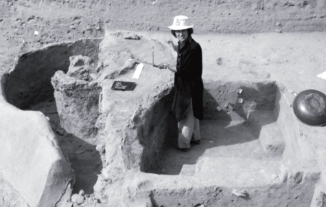 Rita Wright, who also specializes in ceramics, partially excavated a kiln in Pakistan. [Credit: Rita Wright]