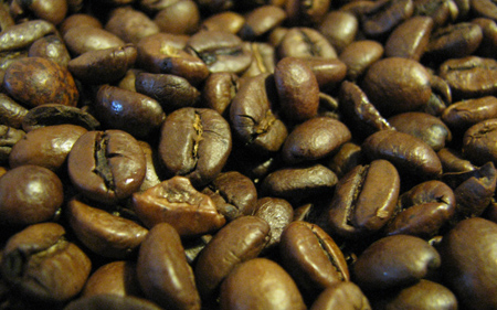 Roasted coffee beans