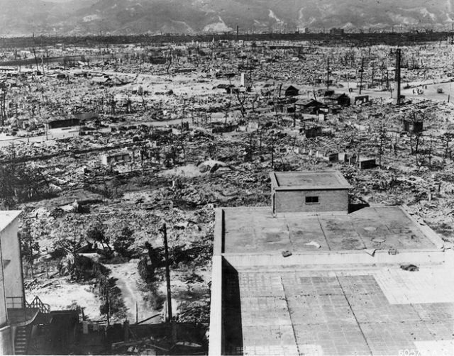 The destruction caused by Little Boy, a uranium bomb, in Hiroshima, Japan [Image credit: US Government | Public Domain]