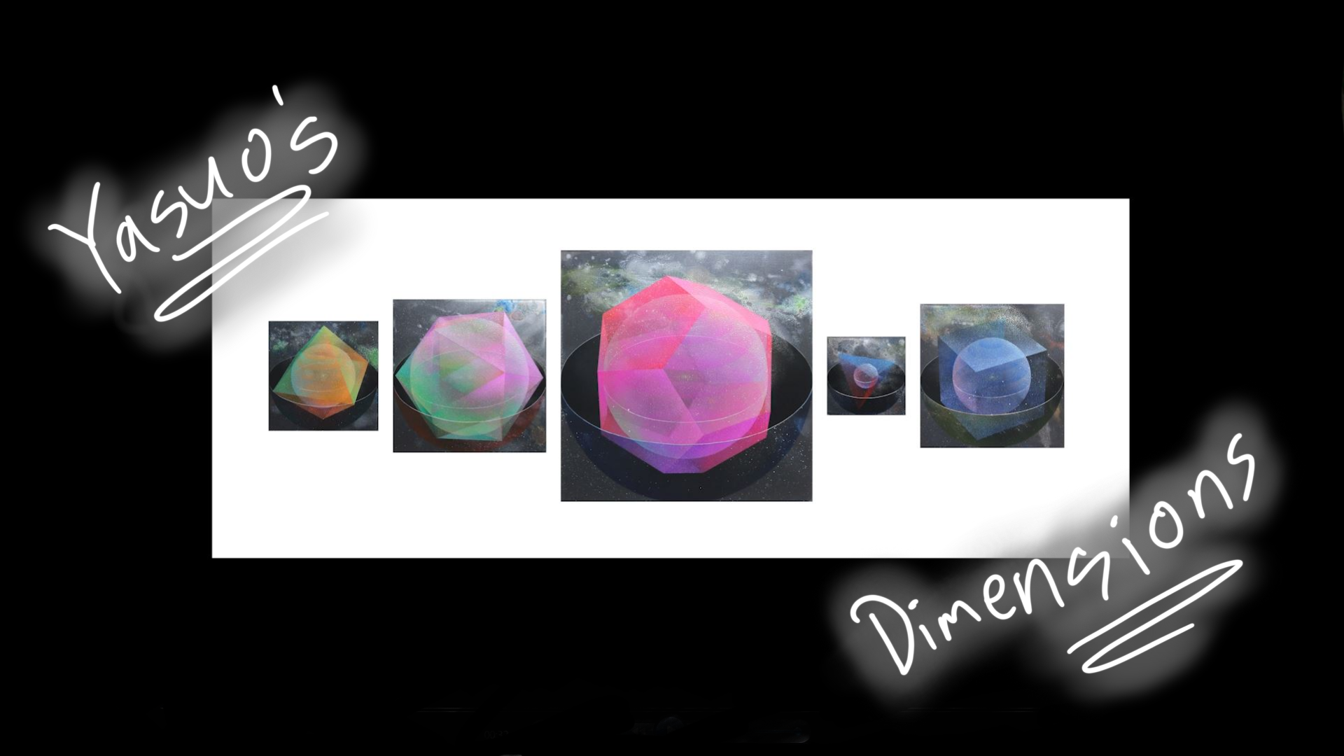 Paintings of 3-dimensional solids are the focus of this title sequence from Yasuo's Dimensions.