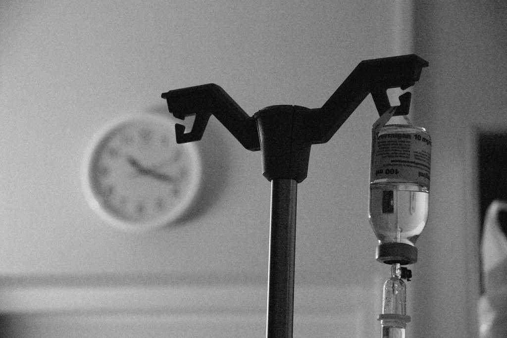 An intravenous fluid in a maternity ward