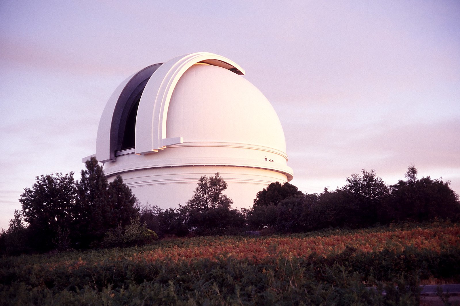 The Hale Telescope dome at the Palomar Observatory