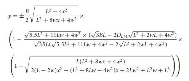A very long equation with numerous variables 
