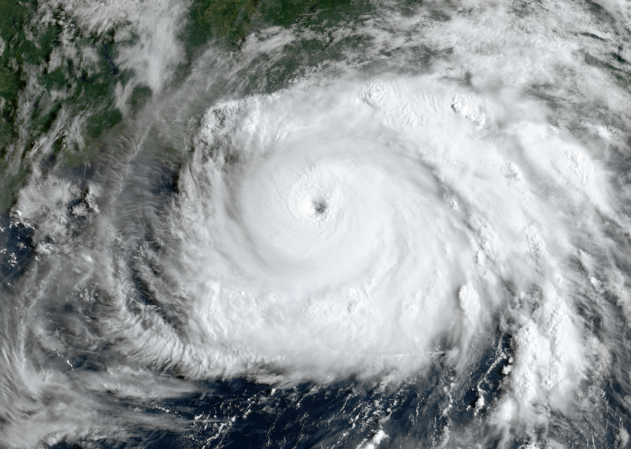 Hurricane Ida seen from space on August 29. 2021