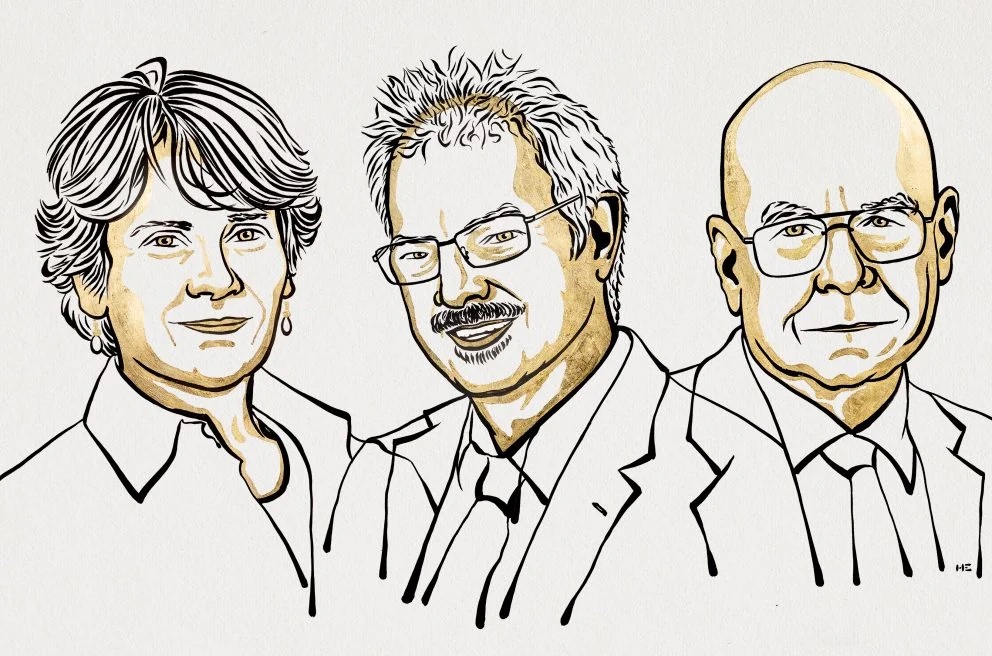 Illustration of the three Nobel laureates