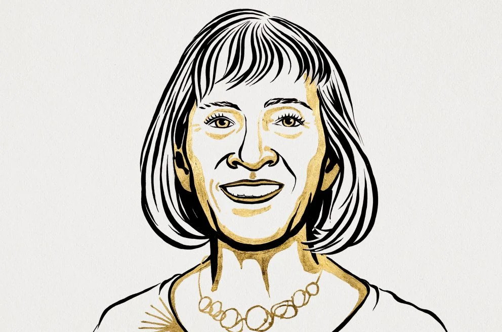 illustration of a white woman with bangs
