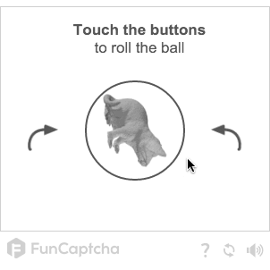 A CAPTCHA of a rotating animal. 