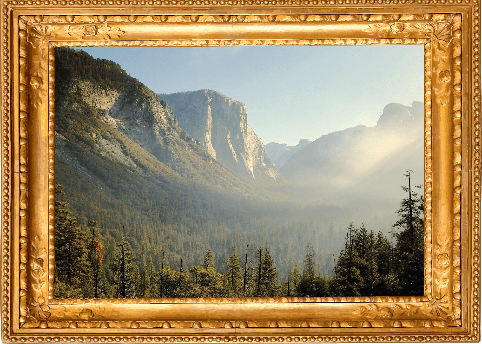 A sunlit cliff in one of America's national parks